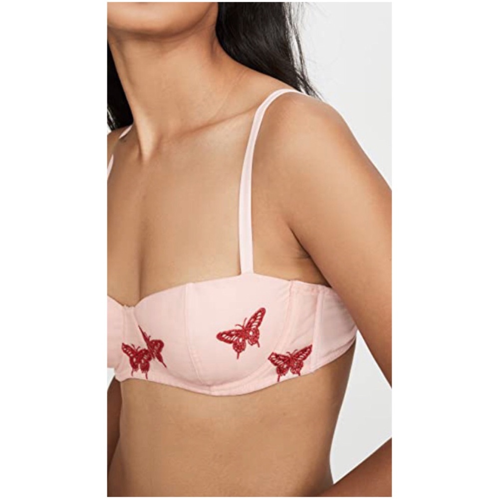 Fleur Du Mal butterfly embroidered balconette bra - Picture 7 of 7